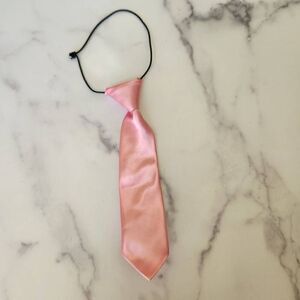 Boys toddler pink silky pullover tie